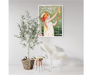 Vintage French Absinthe Wall Art - White Frame