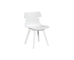 Wave Plastic Chair - Dart Base White - white plastic