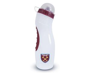 West Ham United Fc Official Plastic Water Bottle (White/Claret) - SG13409