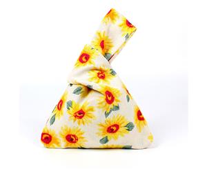 Women's Cotton Flower Knot Bag Wallet - Yellow