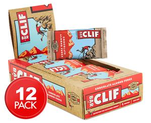 12 x Clif Bar Chocolate Almond Fudge Energy Bar 68g