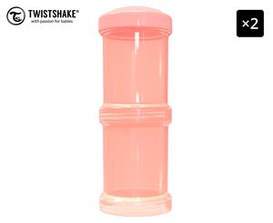 2 x Twistshake 2-Piece Baby Food Container - Pastel Peach