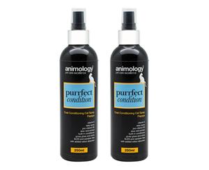 2PK Animology Purrfect Condition 250ml Coat Conditioning Pet Cat Papaya Spray