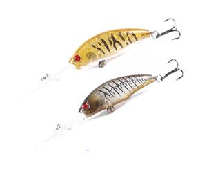 2x Deep Divers 100mm Fishing Lures Jerkbait Crankbait Lure Minnow Bass Flathead