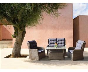 4 Seat Quality Outdoor Lounge Rattan Sofa Set with Cushions