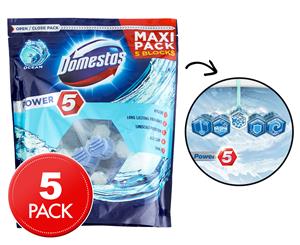 5pk Domestos Power Ocean Toilet Cleaner Maxi Pack