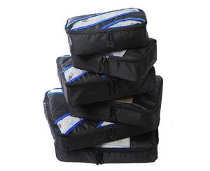 6-Pieces Set Travel Cubes Storage Bag Black Colour