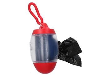 AB Tools Red Dog Pet Puppy Poo Poop Waste Bag Dispenser With 1 Free Refill Roll