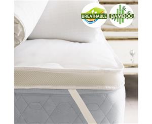 Airmax Bamboo Mattress Topper 1000GSM Air Mesh Sidewall Machine Wash King Single size