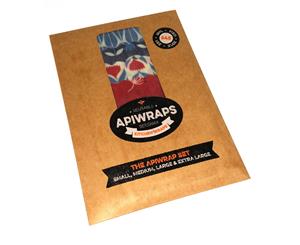 Apiwraps Reusable Beeswax Kitchen Wraps - Apiwrap Set 4