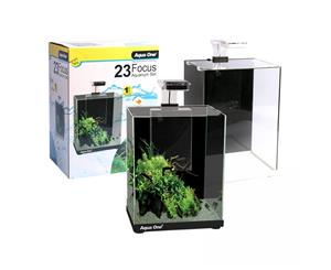 Aqua One Focus 23 Glass Aquarium 23L 30X22X41Cm 56224Bk Black