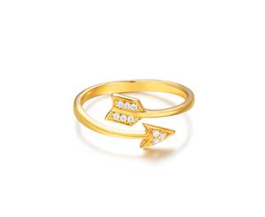 Arrow Ring in Sterling Silver Gold Plated