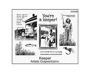 Artistic Outpost Cling Stamps 9In.X7in. Keeper