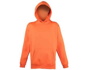 Awdis Childrens Unisex Electric Hooded Sweatshirt / Hoodie / Schoolwear (Electric Orange) - RW179