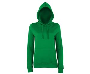 Awdis Just Hoods Womens/Ladies Girlie College Pullover Hoodie (Kelly Green) - RW3481