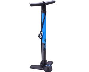 BBB BFP-21 AirBoost Floor Pump - 130 PSI Steel Blue / Black Air Boost Bike Pump