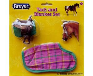 BREYER HORSES Western Saddle Tack & Blanket Pink Green Classic 112 Scale 61133