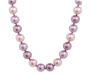 Bella Krystal - Women's Angela Mocha Latte Glass Pearl Necklace with Clasp