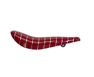 Bike Seat Dragster RED SPARKLE Silver Stripe