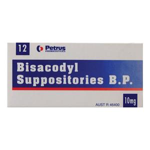 Bisacodyl Suppositories 12 BP