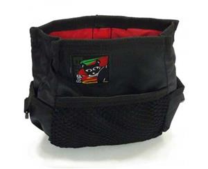 Black Dog Treat Tote - Regular With Belt [Colour Black]