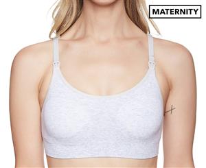 Bonds Women's Bumps Seamfree Crop Maternity Bra - Light Heather Marle