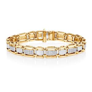 Bracelet with 1/2 Carat TW of Diamonds in 10ct Yellow Gold