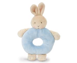 Bunnies By The Bay Ring Rattle Bunny - Blue