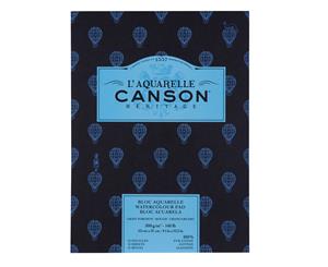 Canson Heritage Watercolour Pad - 12 Sheets - 300gsm - 9" x 12" (23 x 31cm) - ROUGH