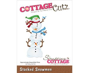 CottageCutz Die-Stacked Snowmen 1.8&quotX3.5"