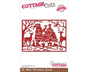 CottageCutz Elites Die -St. Nick Christmas Scene 5&quotX3.575"