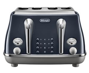 DeLonghi - CTOC 4003.BL - Icona Capitals 4 Slice Toaster - London Blue