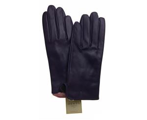 Dents Women's Classic Leather Gloves Smooth Grain - Purple