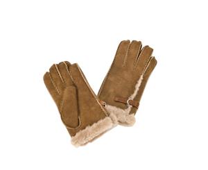 Eastern Counties Leather Womens/Ladies Buckle Detail Sheepskin Gloves (Tan) - EL226