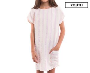 Eve Girl Girls' Dandy Dress - Pink/Cream Stripe