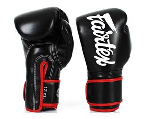 FAIRTEX-BGV14 Microfibre Boxing Gloves Muay Thai MMA Sparring - Black