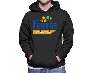 Fanta Pineapple Retro 1980s Logo Men's Hooded Sweatshirt - Black