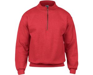 Gildan Adult Vintage 1/4 Zip Sweatshirt Top (Red) - BC1408