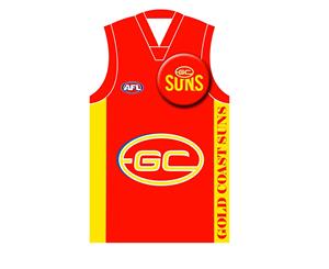 Gold Coast Suns AFL Guernsey Badge Greeting Card