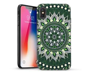 Green AZTEC TRIBAL Dual Layer heavy duty Case Cover For Apple iPhone XR