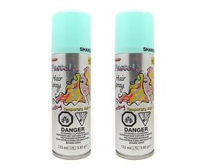 Hair Spray - Pastel Aqua 2 Pack