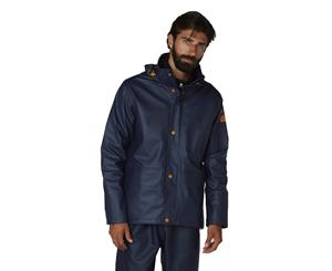 Helly Hansen Mens Gale Waterproof Rain Workwear Jacket - Navy