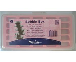 Hemline Bobbin Box Holds 25 Machine Bobbins Larger Cavity