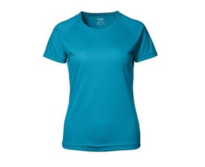 Id Womens/Ladies Game Active Short Sleeve Fitted T-Shirt (Cyan) - ID272