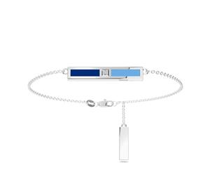 Kansas City Royals Diamond Link Bracelet For Women In Sterling Silver Design by BIXLER - Sterling Silver