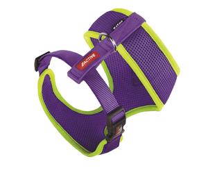 Kazoo Active Soft Walking Harness Purple Lime