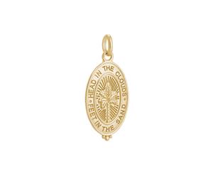 Kirstin Ash Palm Coin Charm w/ 18K Gold Vermeil