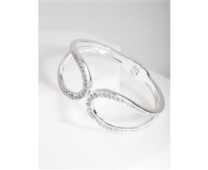 Lovisa Silver Crystal Loop Bangle