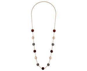 Lovisa Wooden and Textured Wrap Bead Necklace