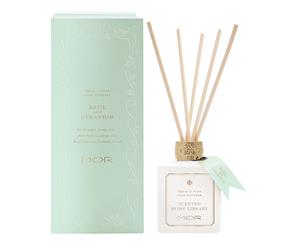 MOR Scented Home Library Reed Diffuser 180mL - Basil and Geranium